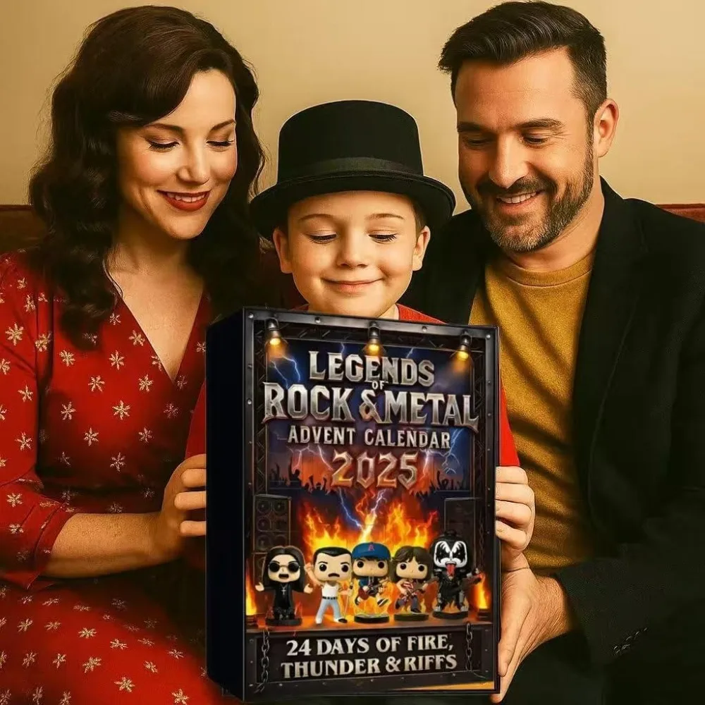 مجموعة شخصيات الموسيقى المميزة من Rock Christmas Advent Calendar 2D المسطحة من الأكريليك مناسبة لهدايا عشاق الروك في الهالوين #4