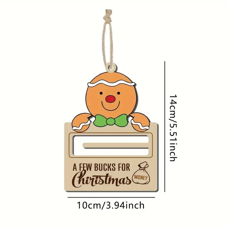 Cute Christmas Money Holder Ornament Creative Christmas Tree Pendants Decoration Unique Red Envelope Card Voucher Holder Gifts