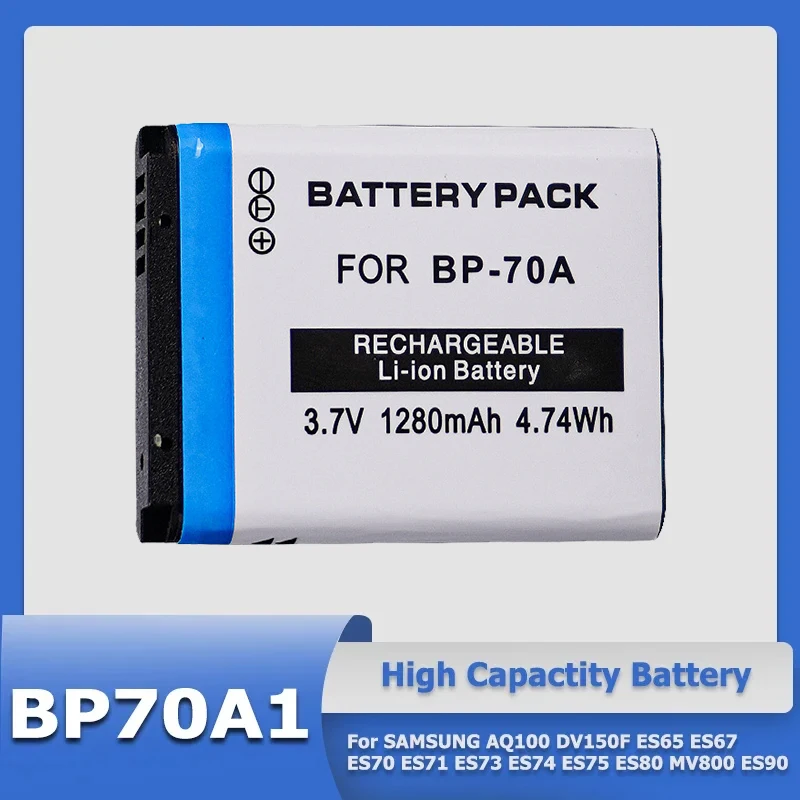 XDOU BP70A BP-70A Replace Battery For SAMSUNG AQ100 DV150F ES65 ES67 ES70 ES71 ES73 ES74 ES75 ES80 MV800 ES90