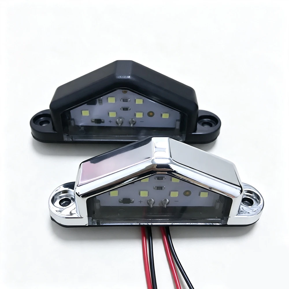 HOT 1PC 12-30V 6LED Car Truck License Plate Light Car Truck Bus Trailer Tail Lamp Side Marker Lamp Bulb For Boat Truck Trailer