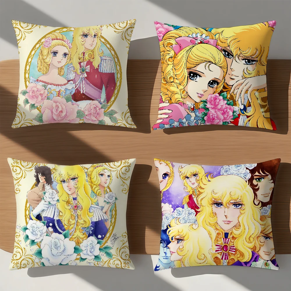 Manga anime l-senhora o-oscar fronha macia para sofá sala de estar decoração de escritório em casa capas protetoras a r-rosa de v-versailles