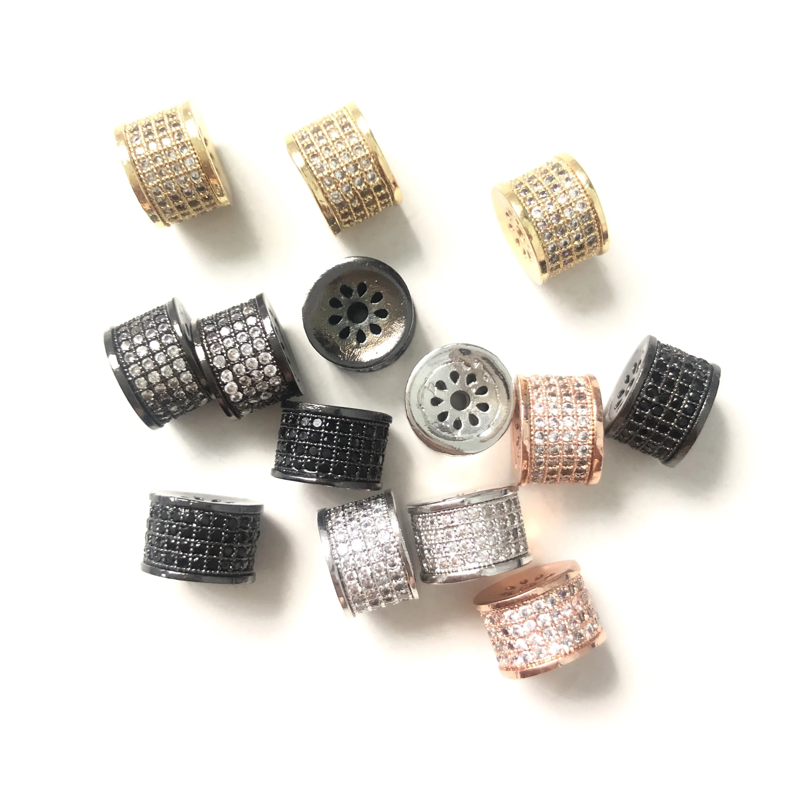 

10pcs/lot Cylinder Wheels Spacers Beads for Women Bracelets Design Girl Necklaces Making Jewelry Craft DIY Accessories Wholesale