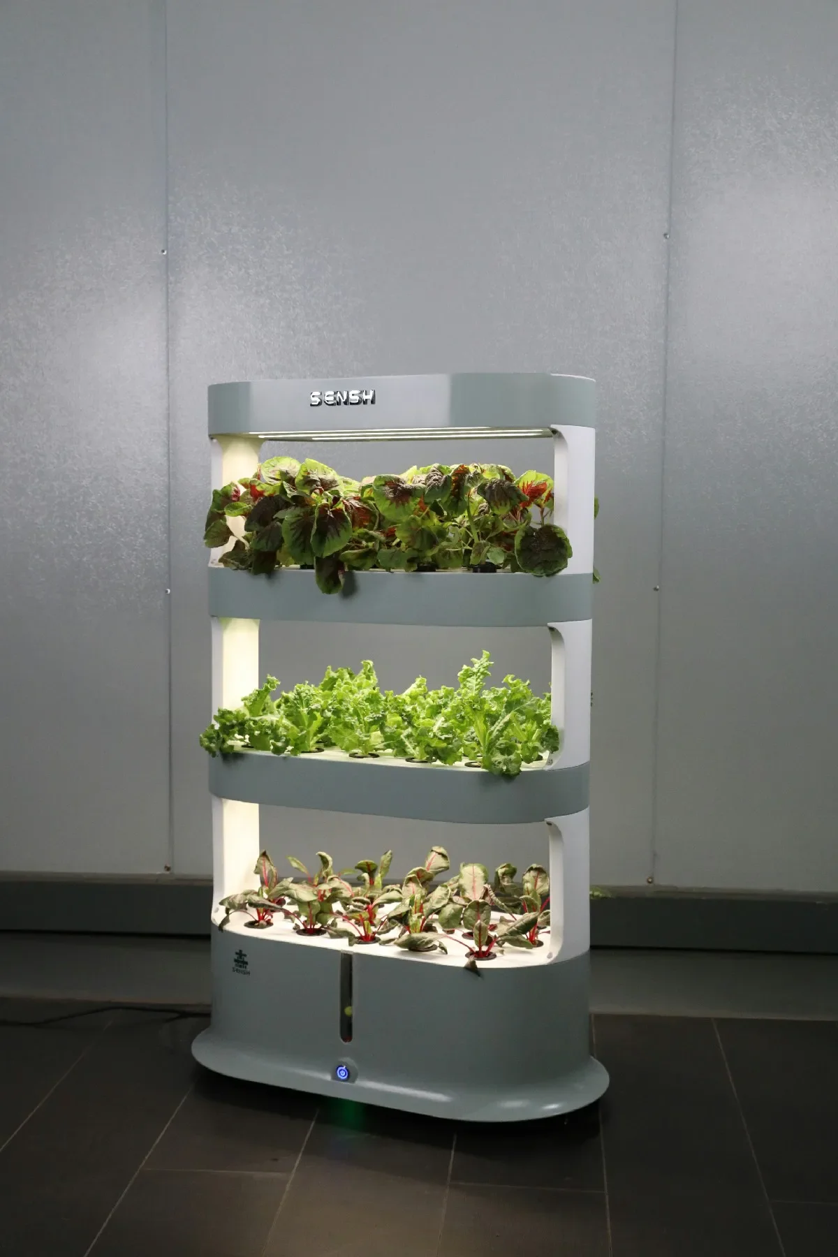 Sensh Factory Vertical Hydroponic Growing Cabinets System with Max Cover Area Spectral LED Lamp