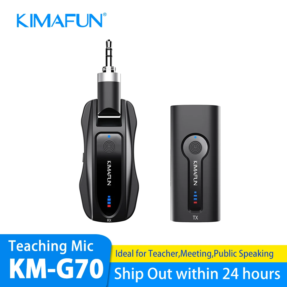 

KIMAFUN 2.4G Wireless Lapel Lavalier/Handheld Microphone System for Teaching Speech Meeting Speaking Voice Amplifier Speaker