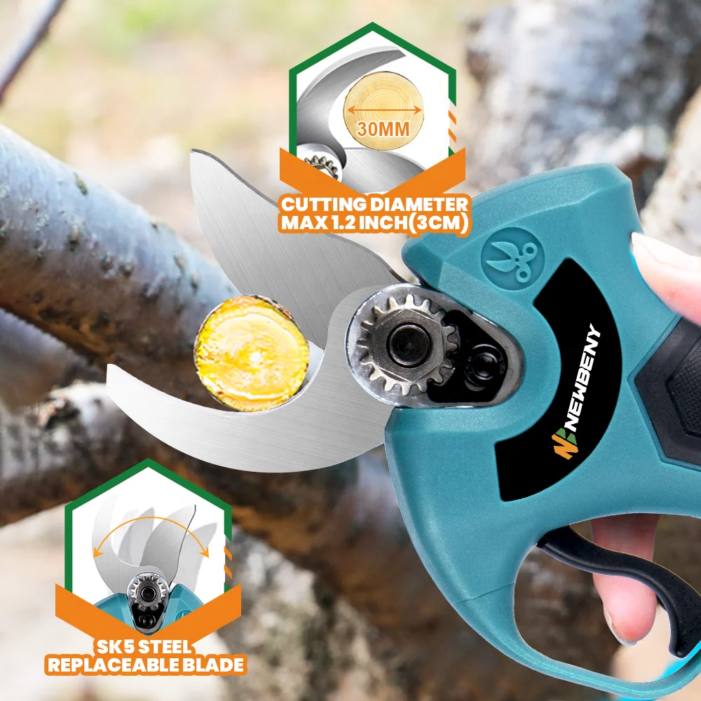 Brushless Electric Pruner Shear 4 Gears Efficient Rechargeable Efficient Fruit Tree Bonsai Pruning Cutter For Makita 18V Battery