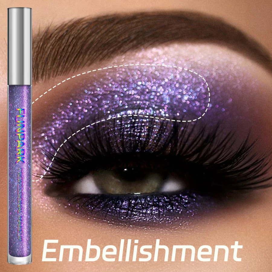 Viola Liquid Eyeshadow Metallic Diamond Shiny Eye Liner Pen Glitter Eyeshadow Palette Lasting Shimmer Brighten Makeup Cosmetic