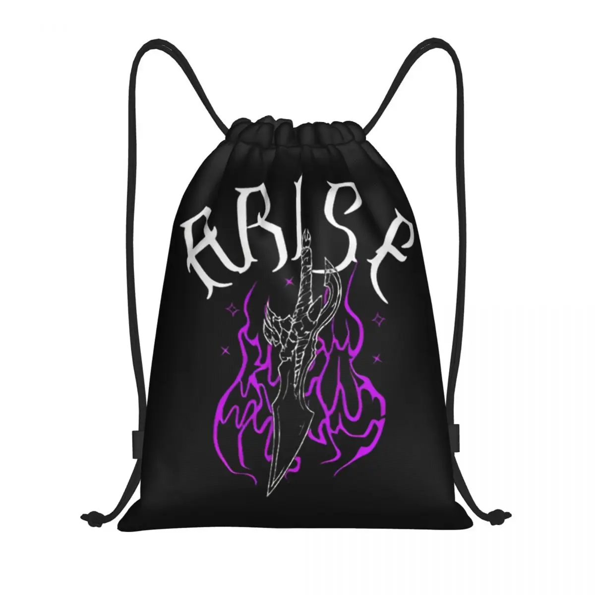 Kasaka's Venom Fang Y2k Drawstring Backpack Gym Sports Sackpack Water Resistant Solo Leveling String Bags for Hiking