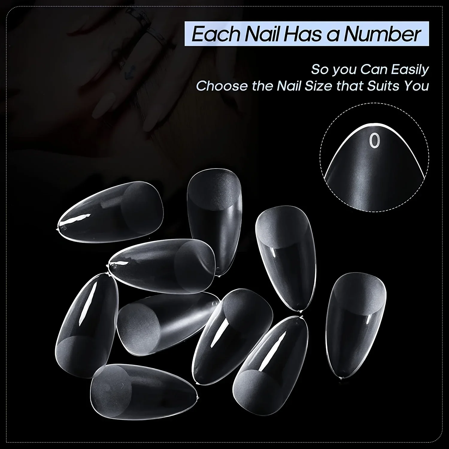 240 Uds. Puntas de uñas postizas de almendra, media cubierta completa de uñas, Stiletto mate esmerilado, extensión de uñas postizas cortas para salón