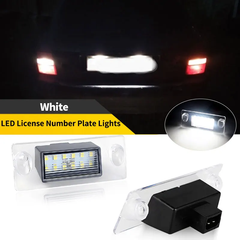 2PCS OEM# 8D0943021C White LED License Plate Lights Canbus For Audi A3 8L S3 Sportback A4 A5 B5 S4 S5 Avant Auto Accessories