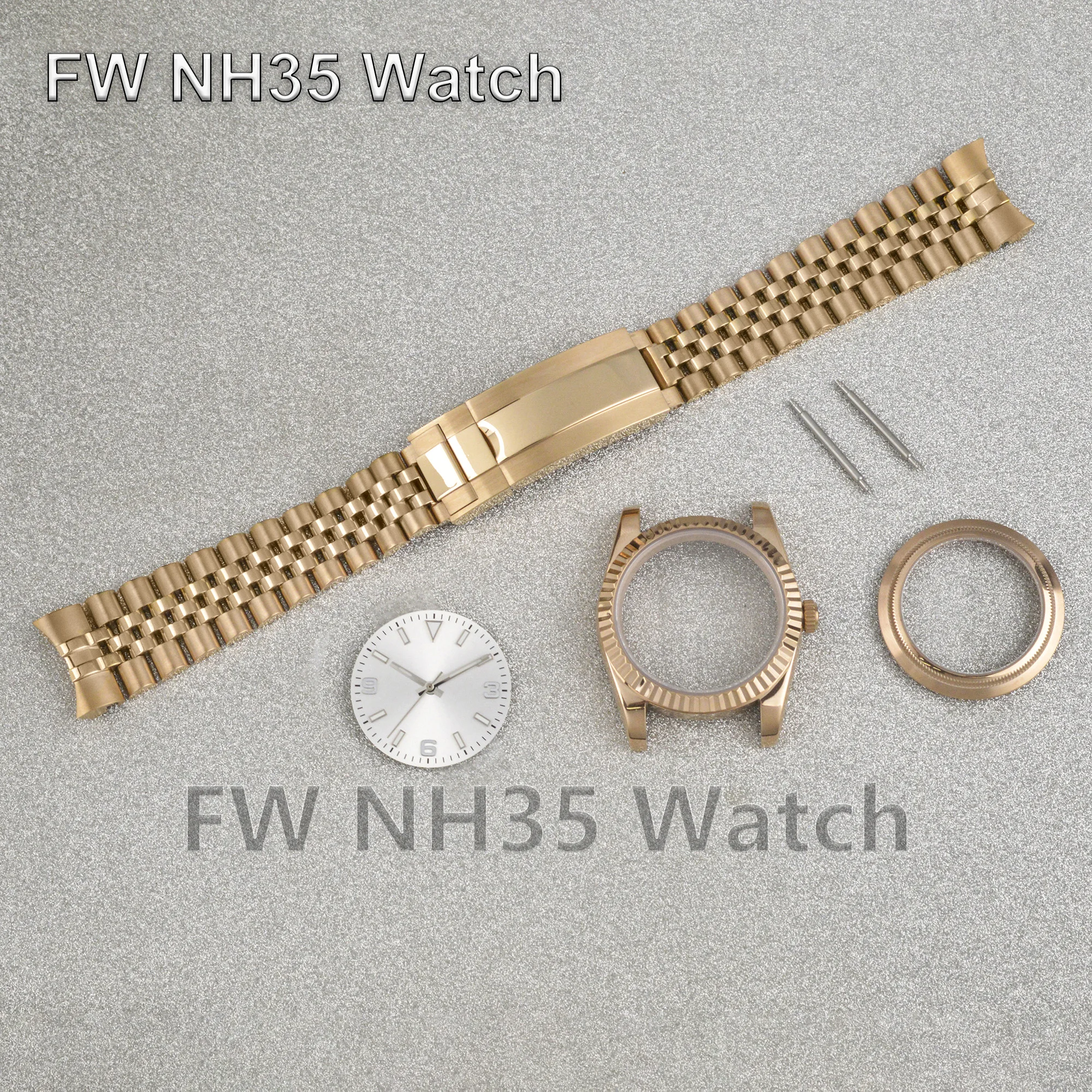 NH35 Case Water Resistant Solid Stainless Steel Watch Case for Datejust fit NH34/35/36 Movement Watch Parts 36mm/39mm Watch Case