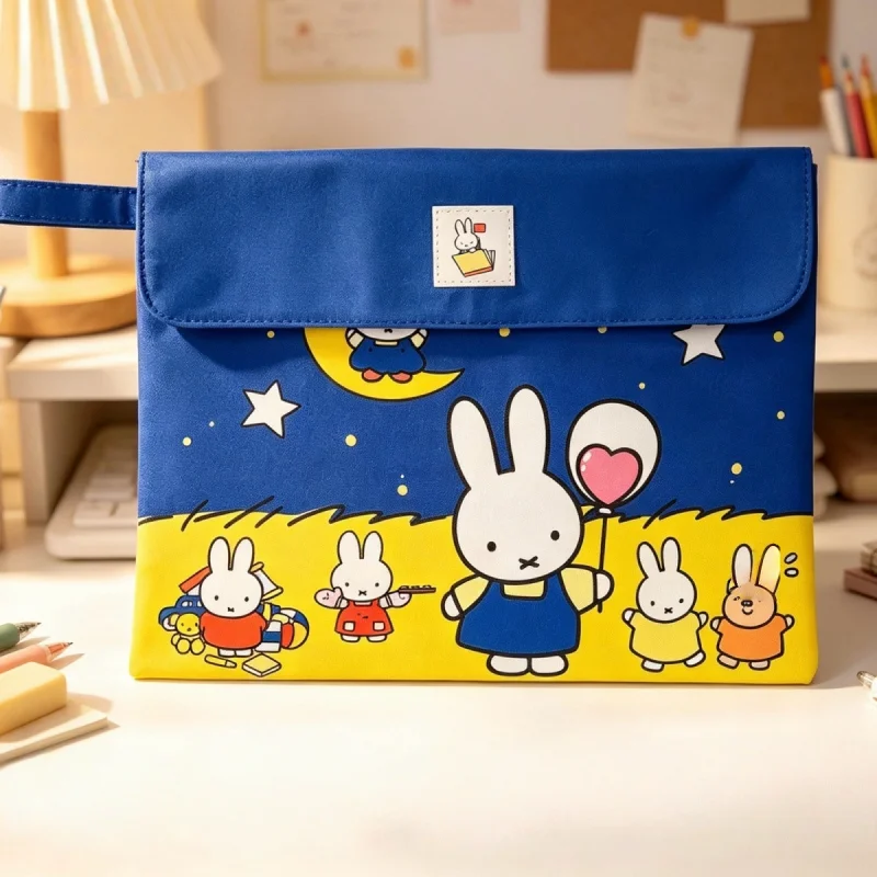 Leuke Miffy Oxford stoffen dossiertas Anime A5 documentenmap met grote capaciteit Hoge kwaliteit studentenkantoor draagbare opbergtas cadeau