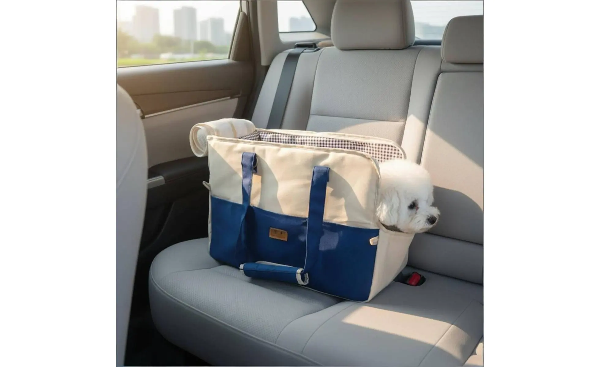 Pet Shoulder Carrier Car Seat Friendly Portable Dog Carrier Feline Travel Tote Lightweight Small Dog Tote Bag Adjustable Strap