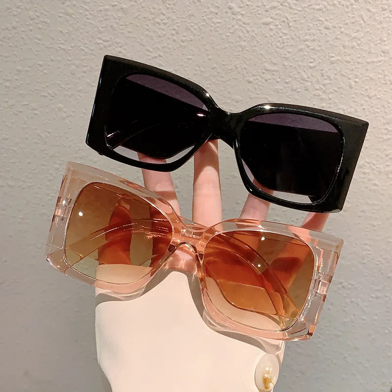 Big Frame Cat Eye Butterfly Sunglasses Women Vintage Trendy Sun Glasses Punk Oversized Luxury Brand Designer Sexy Wide Leg Shade