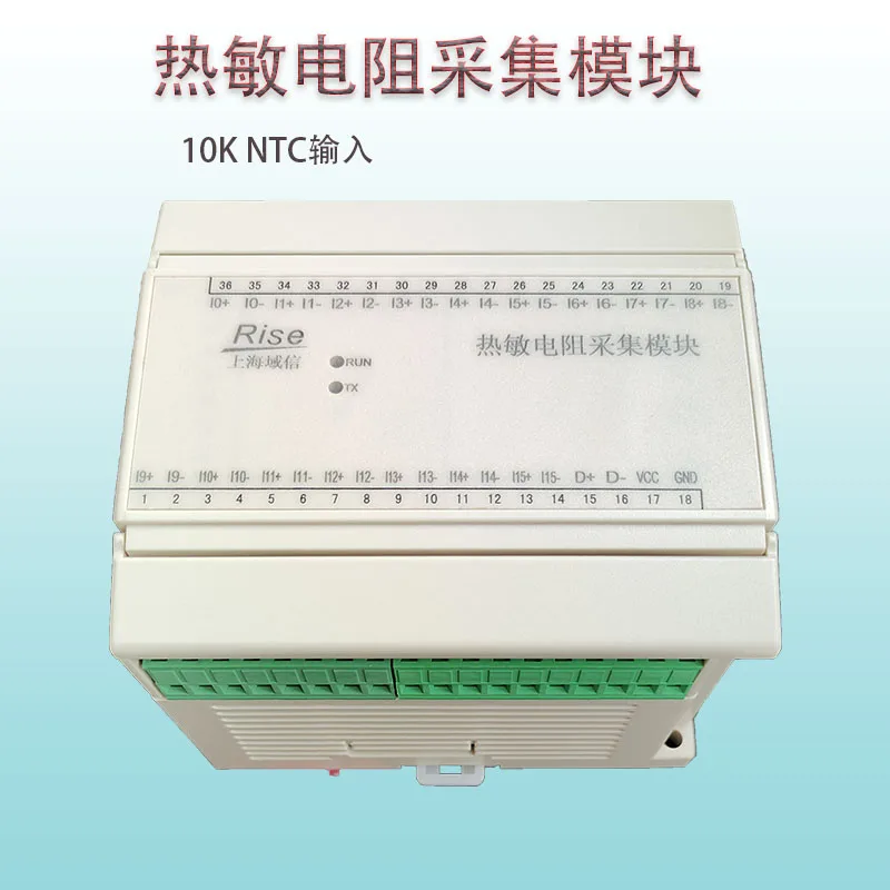 

16-channel Thermistor Temperature Detection Acquisition Module Transmitter NTC 10K RS485