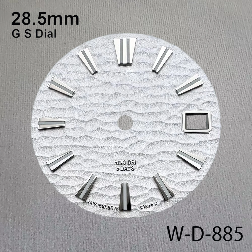 28.5mm Grand S Dial Suitable Fit NH35/NH36/4R/7S Japan Movement Green Lumens Wave High Quality Watch Accessories