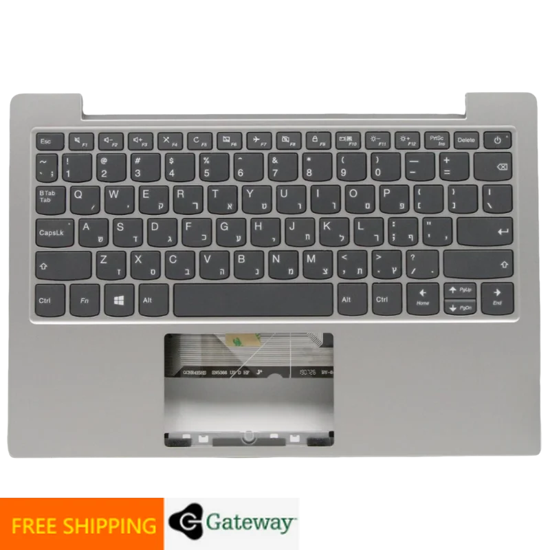 HB Hebrew IL Israel Platinum Grey Keyboard Upper Case Palmrest Shell Cover For Lenovo Ideapad S150 Slim 1 11 11AST 05 5CB0W44005