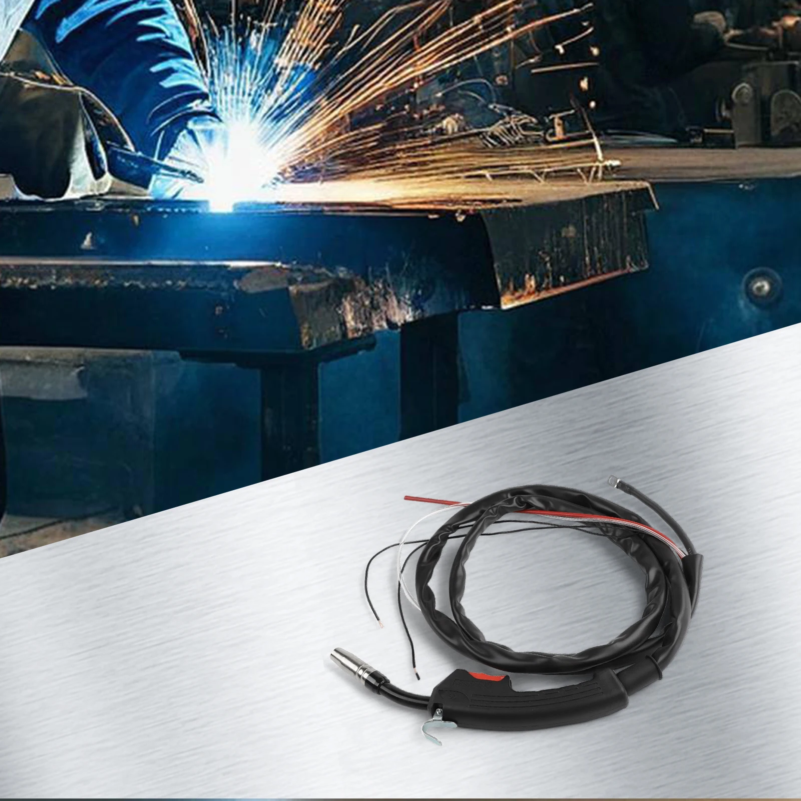 For 0.8 1.2mm Wire Welding Assembly High Current Welding Torch 160A Applicable Current 160 200A Material ABS, Metal