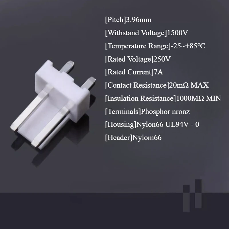 VH3.96MM الملعب مستقيم دبوس موصل دبوس محور سلسلة المكونات في لوحة دارات مطبوعة دبوس 2/3/4/5/6/7/8/9/10 A P