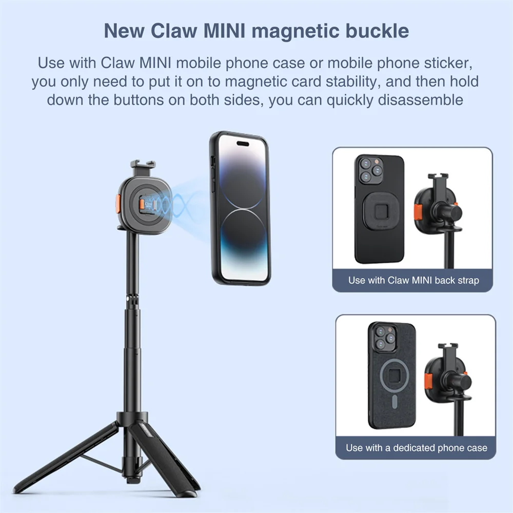 スマートフォン用ミニ磁気三脚,自撮り棒,クイックリリース,スマートフォンホルダー,iPhone,ライブvlog,VRIG-MG-16L