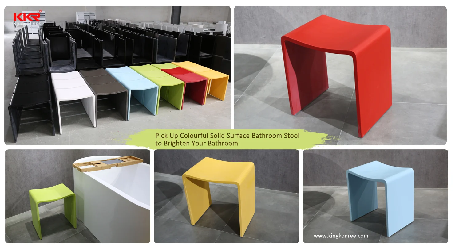 Customized Modern Design Shower Bath Stool Acrylic Shower Bench Bathroom Stool image 6