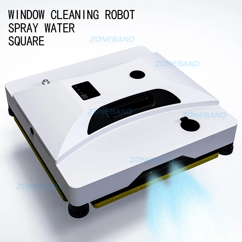 Window Cleaner Robot Electric Glass  Wipes Vacuum Smartphone Remote Control for Home Household Washing Tool with Water Spray