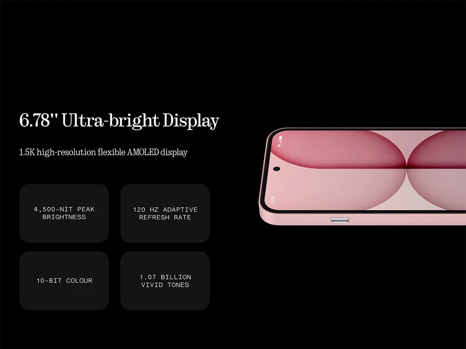 Nothing Phone (4a)Snapdragon 7s Gen 4 6.78-inch flexible AMOLED 5080mAh battery 50 MP IP64 NFC Global version