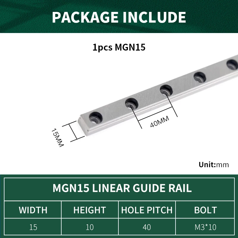 MGN9C Linearführungsschiene 200 Mm – Miniatur-Gleitführung Aus Lagerstahl, Für CNC & 3D-Drucker