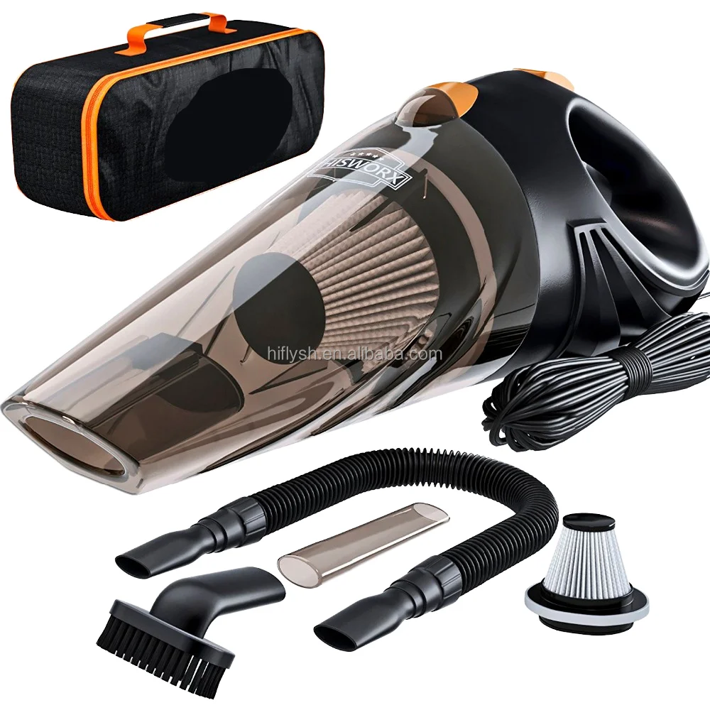 Super Suction Lightweight ABS Handheld Vacuum Cleaner Dual-Use Wet/Dry for Home Hotel Car Electric Power Source