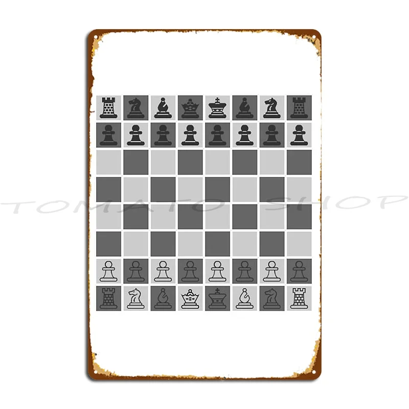 I Love Chess Heart Queen Illusory Unrealistic Chessboard Metal Plaque Cinema Living Room Rusty Garage Designing  Tin Sign Poster