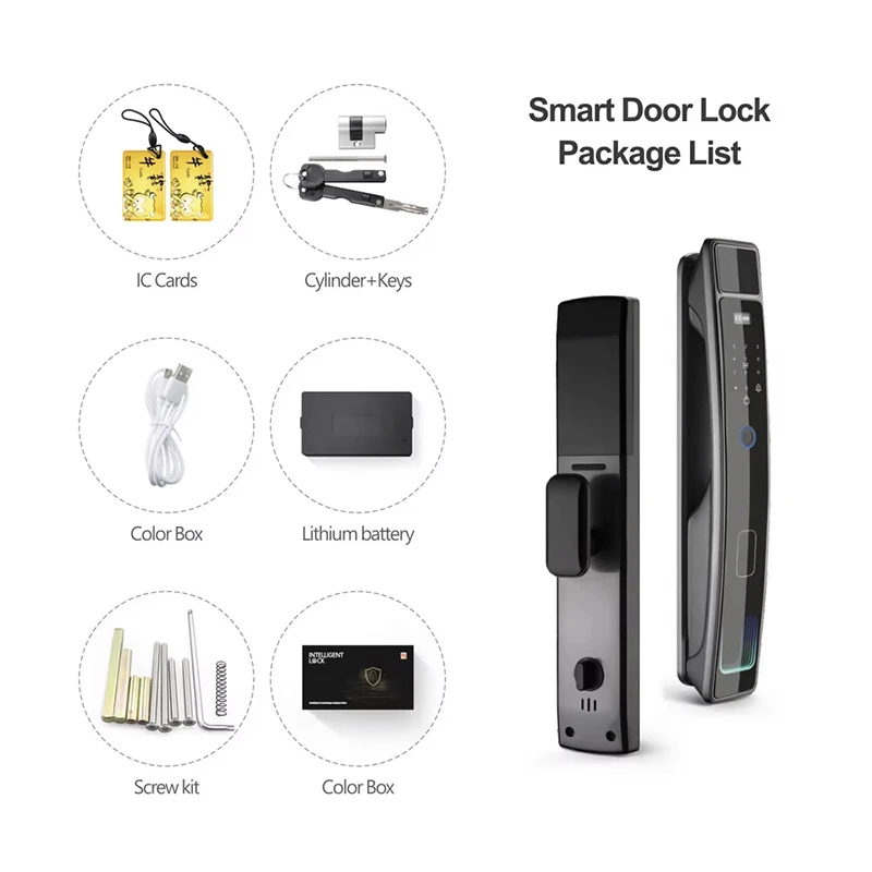 Smart lock High quality anti-theft door guest room door Tuya intelligent locking   safety lock WIFI smart home door lock