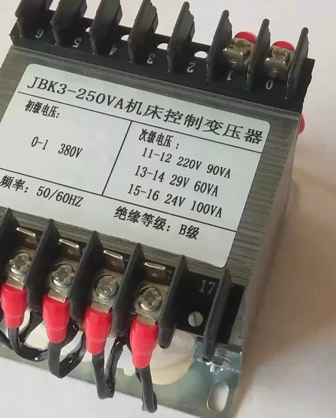 380V to 220V/24V for Automation Control Circuits and Signals - Industrial Grade JBK3 Step-Down Transformer - 250VA