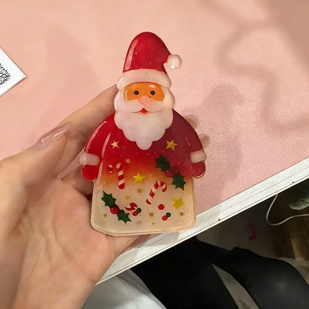 Petit câlin de noël de poche, ornements mignons en résine du père noël avec cartes d'encouragement, carte de câlin de poche, cadeau pour la famille et les amis