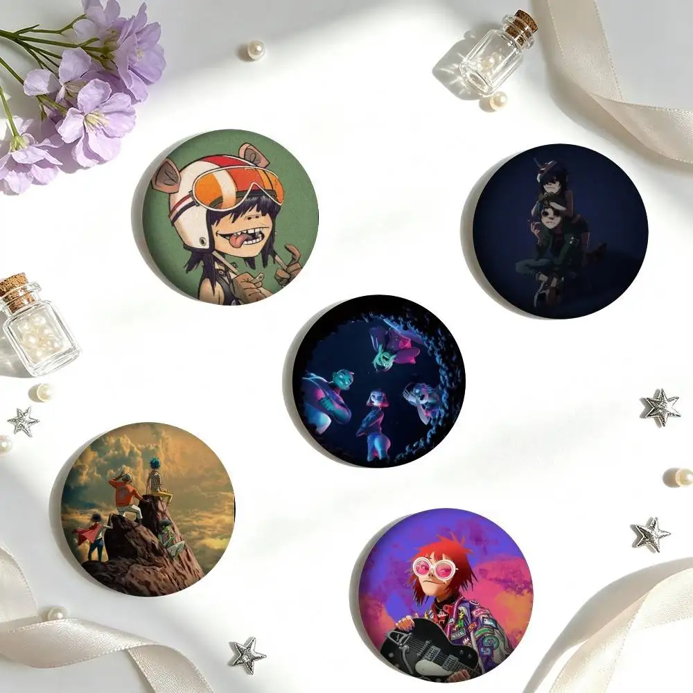 G-Gorillaz Virtual B-Band 25mm 32mm 44mm 58mm 75mm Brooches Badges Pins for Accessories Gift