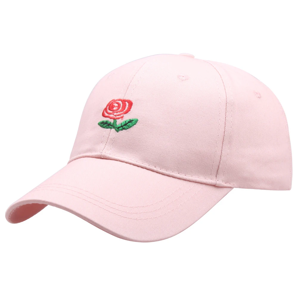 Cotton Rose Embroidery Hat Black Blank Snapback Hip Hop Dad Designer Men Women Visor Cap Skateboard Gorra Bone