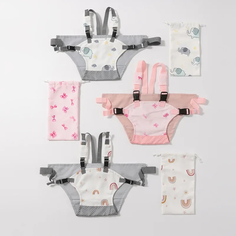 طفل تسخير لكرسي عشاء يدفع باليدين كرسي مرتفع 5 نقاط حزام الأمان طول ضبط بولي Leather الجلود الكتف المنشعب وسادة عالمية