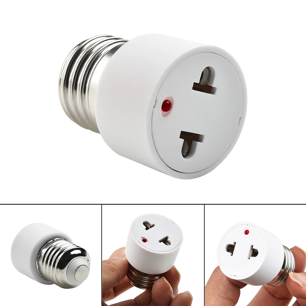 E27 US EU Plug Bulb Holder, Luminária, Adaptador Base Bulb, Lâmpada Soquete Converter, Soquete Parafuso, Iluminação LED, 100-240V