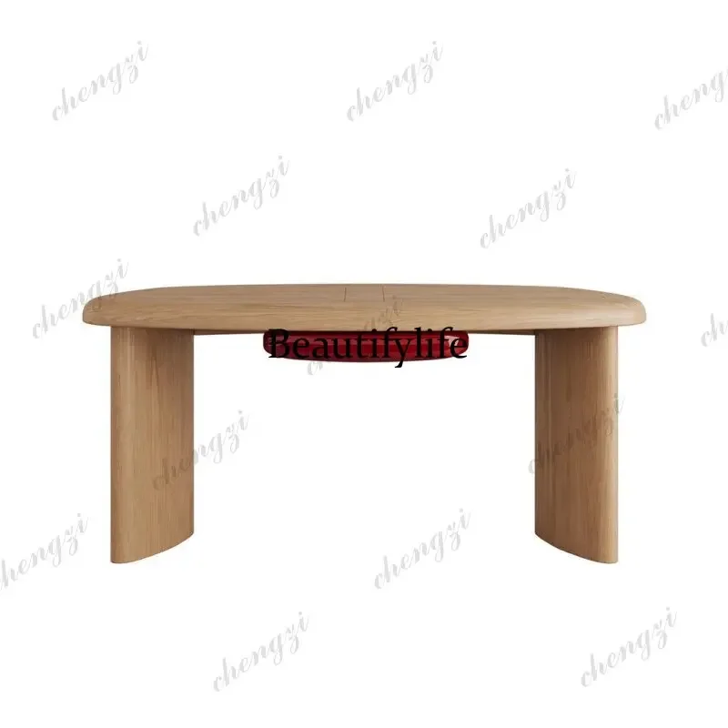 L181 medieval style solid wood log color special-shaped desk French retro home study computer desk