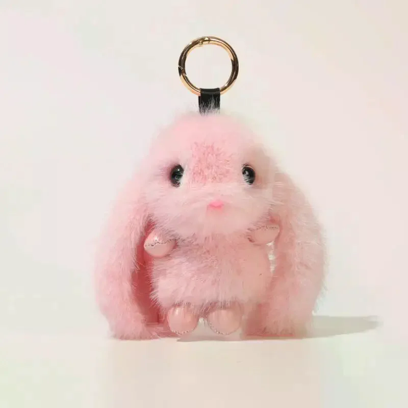 

Fluffy Rabbit Pom Pom Bunny Keychain For Women Girls Bag Car Key Chain Cute Rabbit Key Ring On Bag Car Trinket Pendant Gift