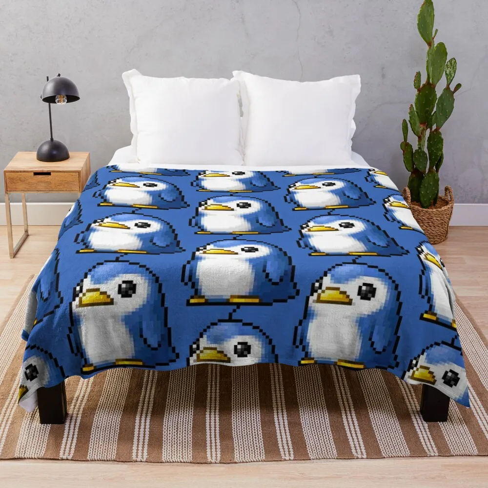 

MapleStory Blue Penguin Pet Throw Blanket Summer Quilt Blankets