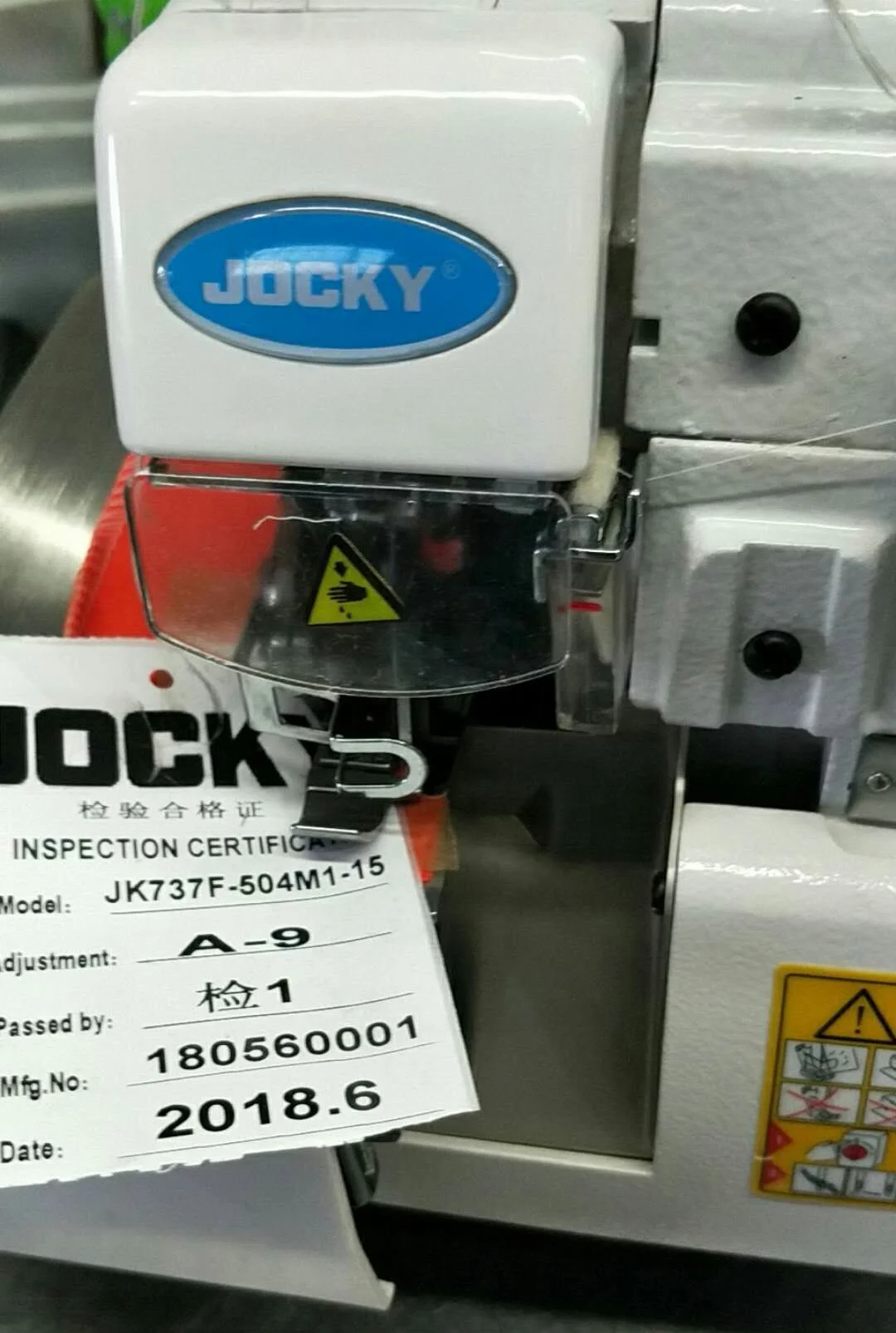 JOCKY JK737F-504M1-15 3 Thread Overlock Machine