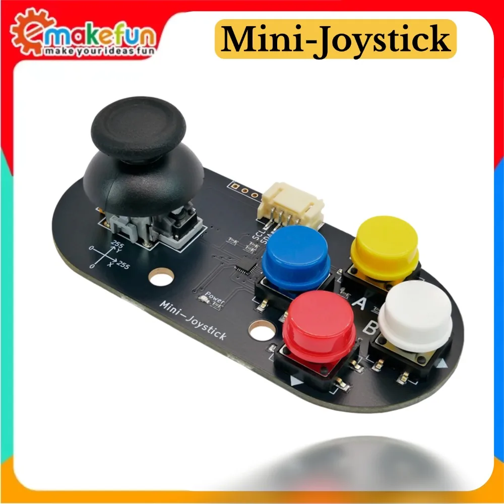 Moduł Mini-Joystick z interfejsem I2C, 5 przycisków + analogowy joystick z osią X/Y dla Arduino ESP32 micro:bit