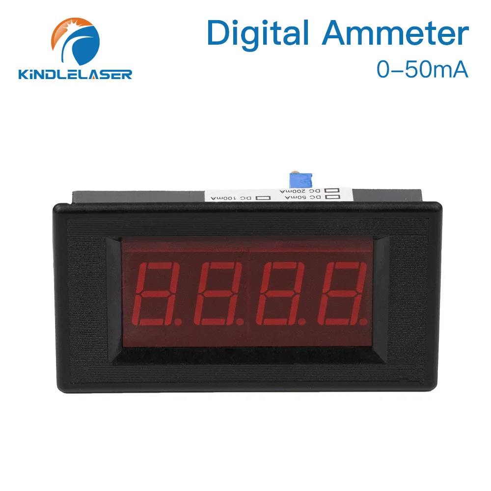 KINDLELASER 50mA LED เครื่องวัดกระแสไฟดิจิตอล DC 0-50mA Analog Amp Meter Current สำหรับ CO2เลเซอร์เครื่องตัดแกะสลัก