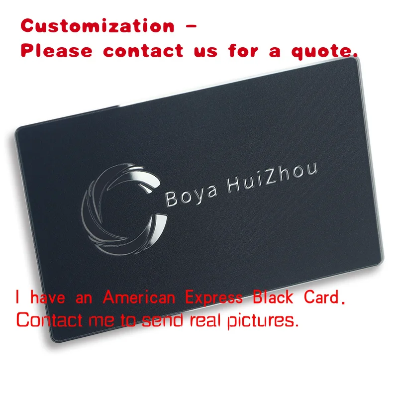 

custom.Metal Black Mirror Business Card Custom Mirror Stainless Steel Cards Blank Luxury