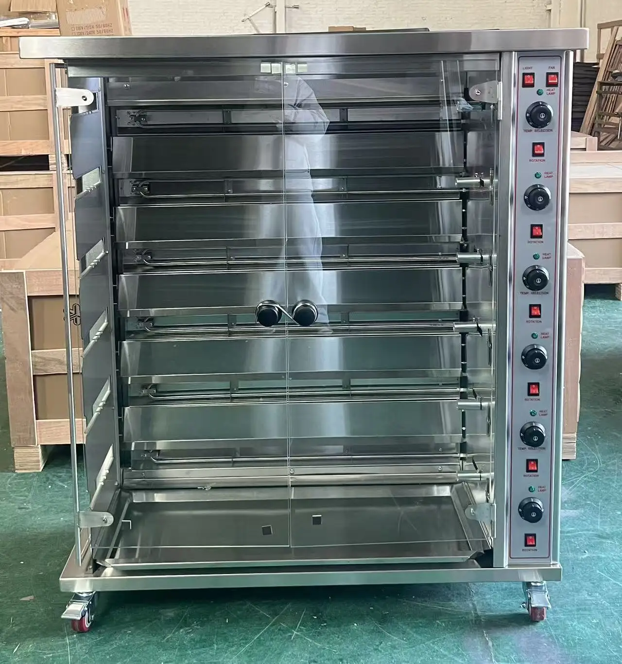 Top Quality 6-layer Commercial Chicken Rotary Rotisseries Chicken Oven For Restaurants Chicken Rotisserie Machine