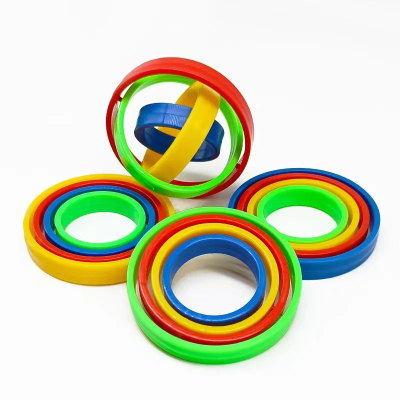 

12PCS Infinite Flip Fidget Spinner Finger Gyro Toys For ADHD Anxiety Children Carnival Prizes Birthday Party Favors Gifts