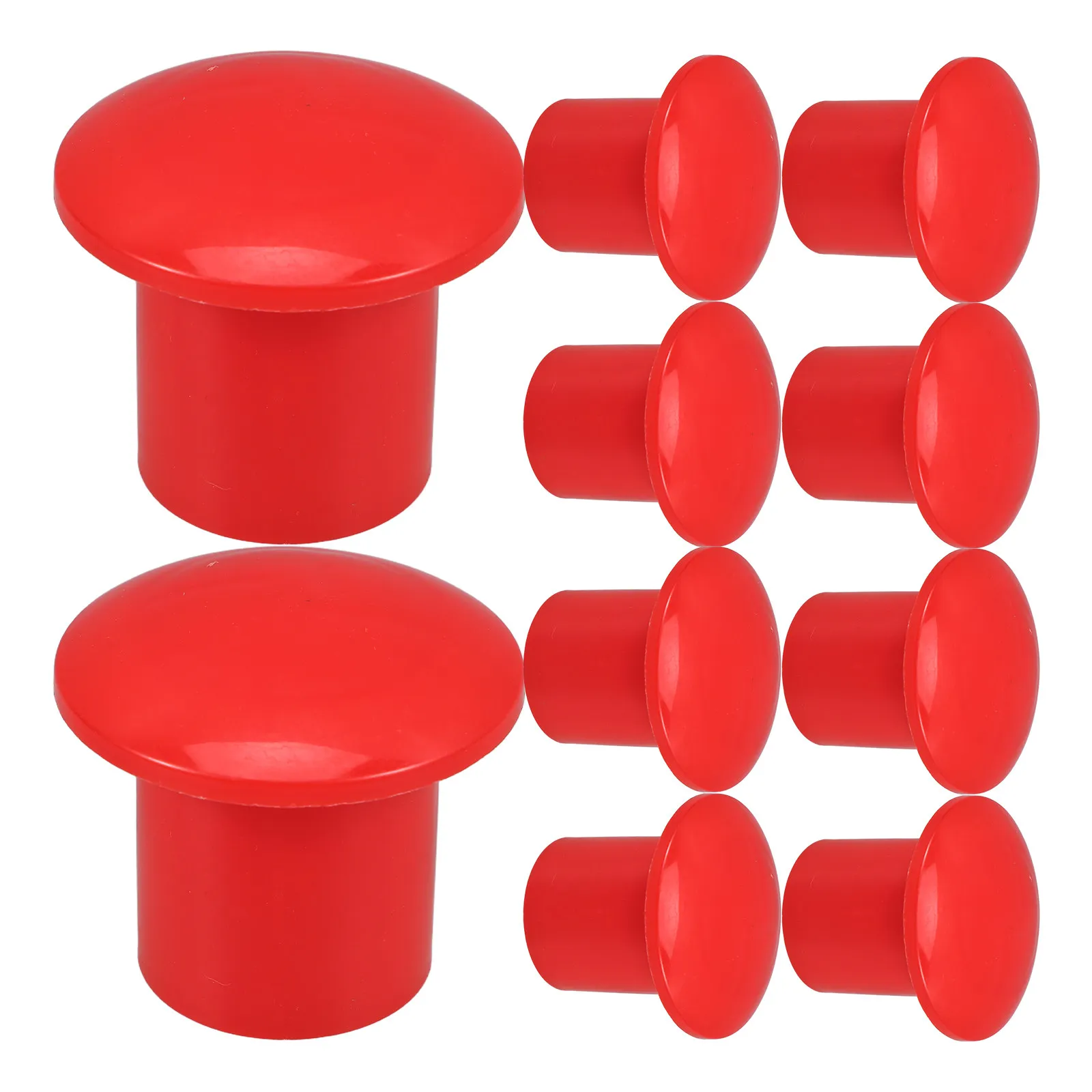 12Pcs Rebar Safety Caps Red Plastic Mushroom Caps Construction Building End Protection Covers Stake Reinforcement Protector