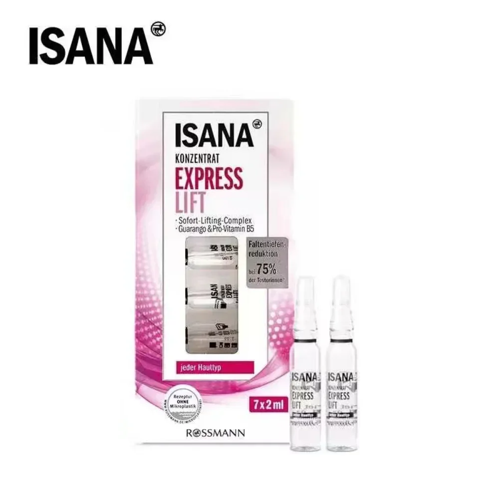 Germany ISANA Collagen Lifting Essence 7pcs*2ml Hyaluronic Acid Ampoule Moisturizing Anti-Wrinkle Firming Anti-aging Skin Care