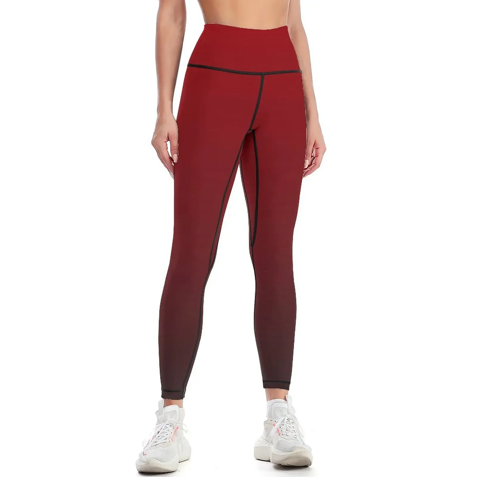 

vintage vampire red black burgundy ombre Leggings flared gym sportswear woman Legging sexy woman Golf wear Womens Leggings