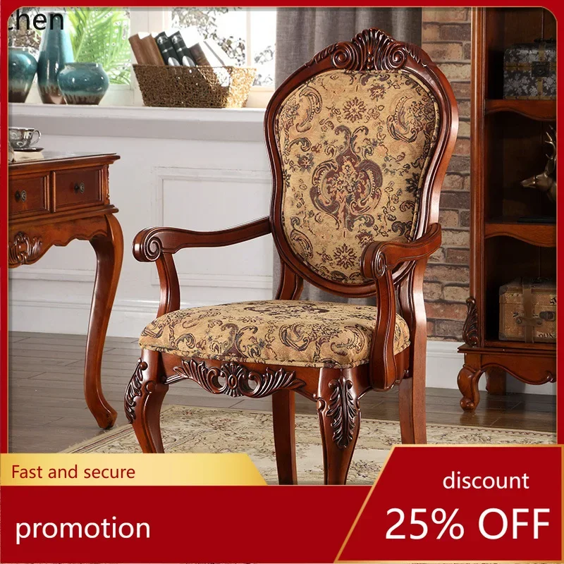 

HXL Solid Wood Book Chair Full Solid Wood Book Chair with Armrests Office Chair