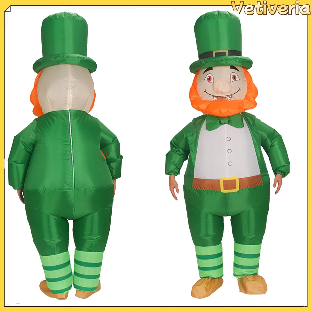 

St. Patrick Cosplay Inflatable Adult Cartoon Costume Blowup Fancy Party Dress Halloween Carnival Party Fantasia Men Women Suit